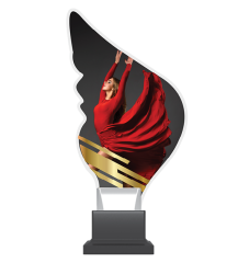 Trofeum z plexy na podwyższeniu  - TANIEC