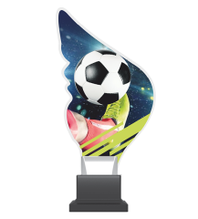 Trofeum z plexy na podwyższeniu - piłka nożna