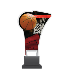Trofeum z plexy na podwyższeniu - KOSZYKŚWKA