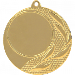 Medal złoty ogólny z miejscem na emblemat 25 mm - medal stalowy