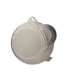 Medal srebrny 2 miejsce z miejscem na emblemat 50 mm - medal stalowy