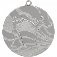 Medal srebrny- kick boxing - medal stalowy