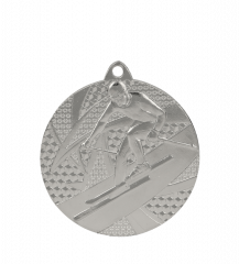 Medal srebrny zjazd narciarski - medal stalowy