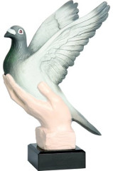 Figurka odlewana - gołąb