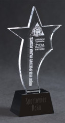 Trofeum szklane grawerowane z etui