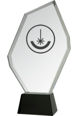 Trofeum szklane grawerowane z etui