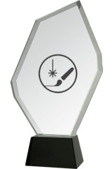 Trofeum szklane grawerowane z etui + wypełnienie farbą