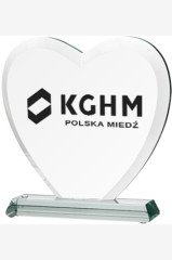 Trofeum szklane grawerowane z etui +wypełnianie farbą