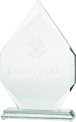 Trofeum szklane grawerowane 3D z etui