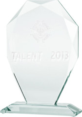 Trofeum szklane z grawerką 3D z etui