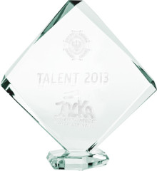 Trofeum szklane grawerowane 3D z etui